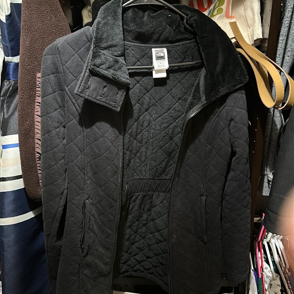 The North Face quilted faux fur jacket